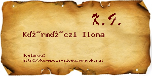 Körmöczi Ilona névjegykártya
